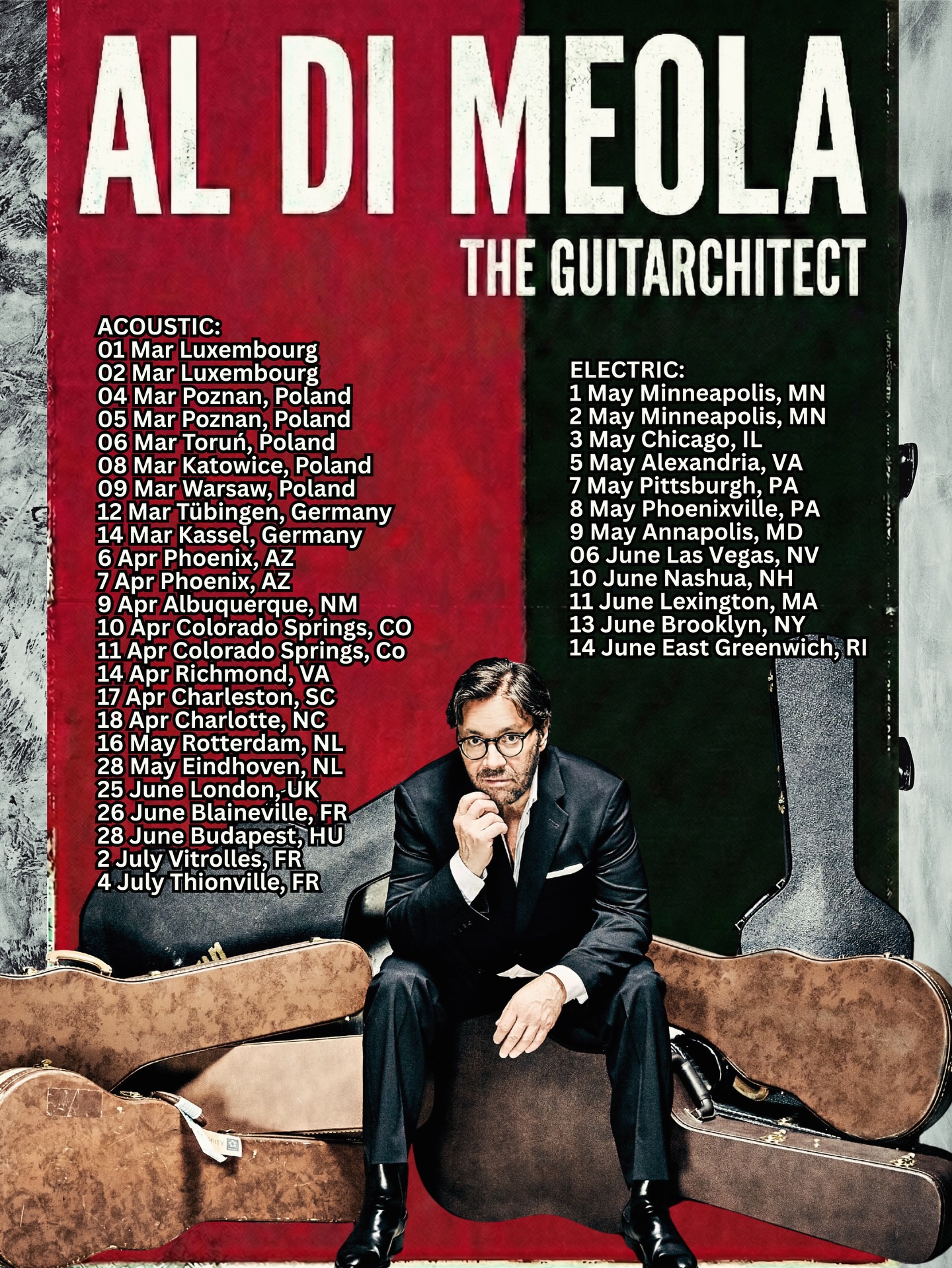 Al Di Meola The Guitarchitect Tour Poster 2026